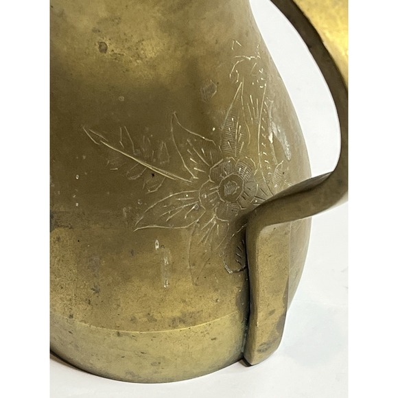 Vintage Middle Eastern Brass Dallah Coffee Tea Pot 12" Tall - Picture 3 of 10